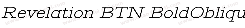 Revelation BTN BoldOblique字体转换